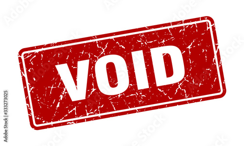 void stamp. void vintage red label. Sign