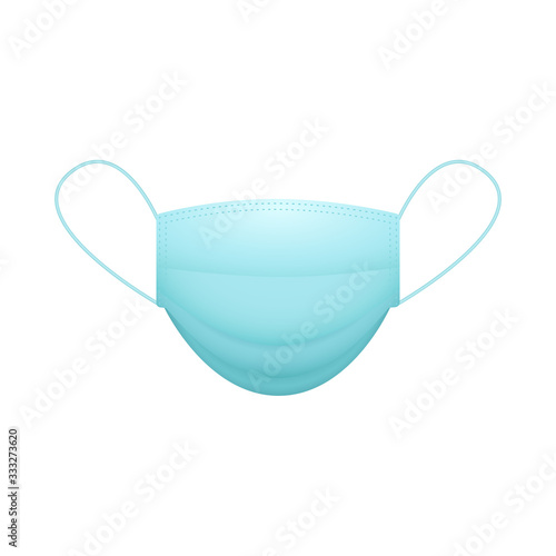 Protective medical face mask. Breathing medical respiratory mask. Vector illustration
