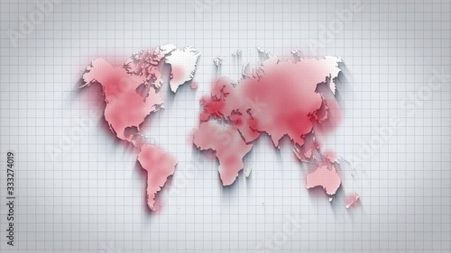 Virus COVID-19 spreading from East to West over the world