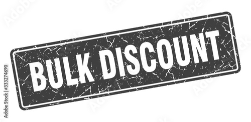 bulk discount stamp. bulk discount vintage gray label. Sign