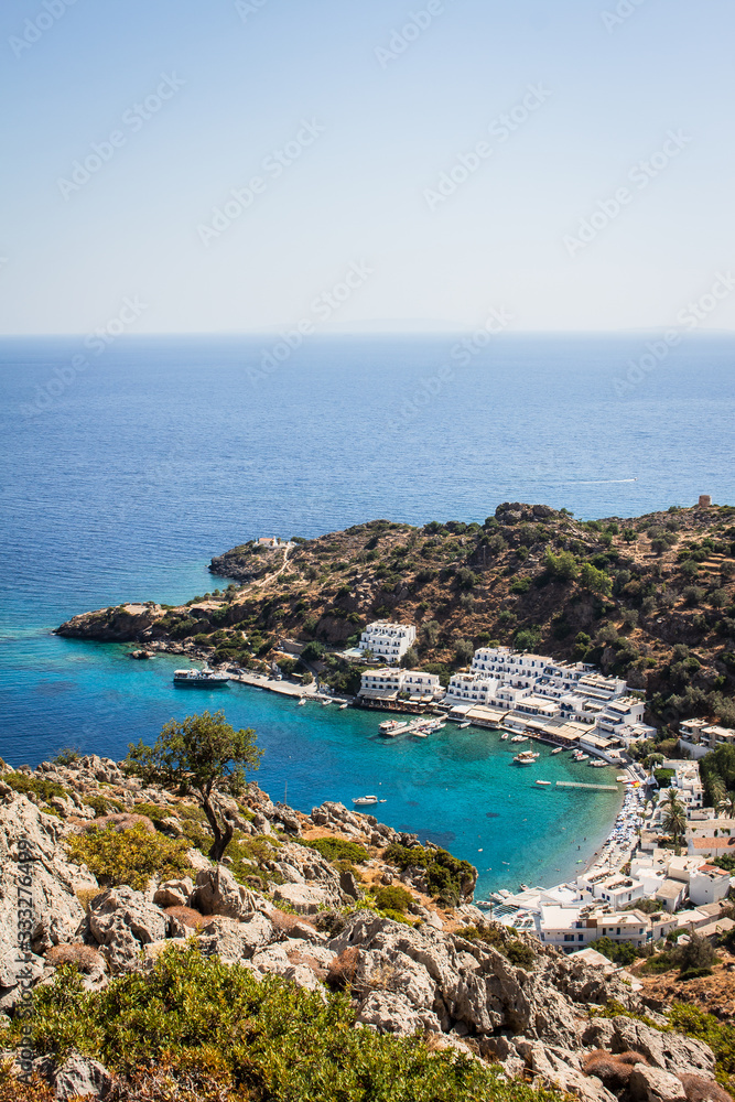 Fototapeta premium greek bay town Loutro