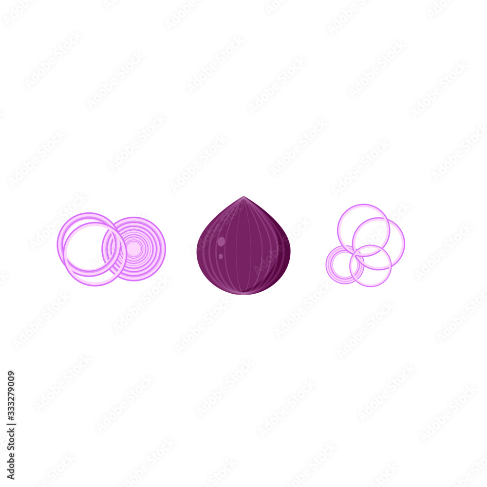 This is purple onion isolated on white background. Vector illustration. This is purple onion isolated on white background. Vector illustration.