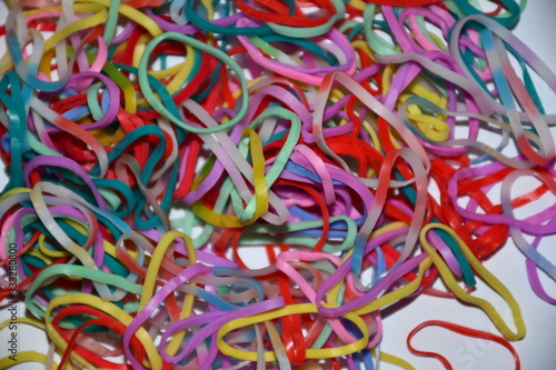 pile of paper clips on white background