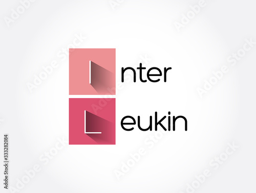 IL - interleukin acronym, medical concept background