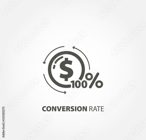 convertion rate icon. money convert design element