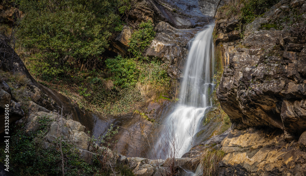 waterfalls of clean water from the mountain