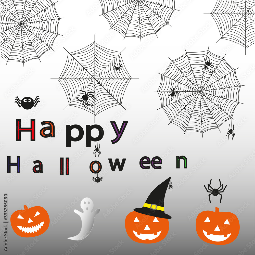 Fototapeta premium Set of icons for halloween.Vector illustration