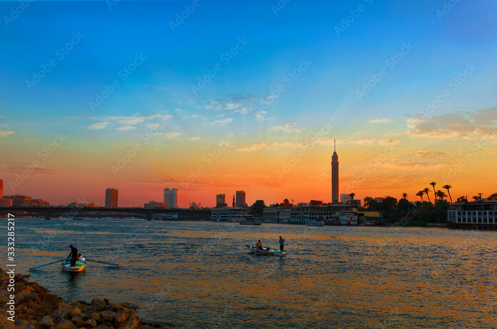 sunset over Nile