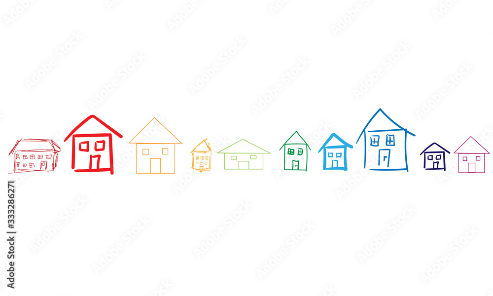 Haus Häuser Reihe Home Homeoffice Band Banner Reihe Haus Häuser Reihe Home Homeoffice Band Banner Reihe