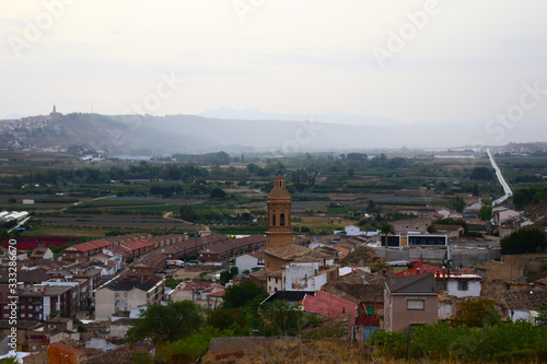 panoramic view of old town of andosilla