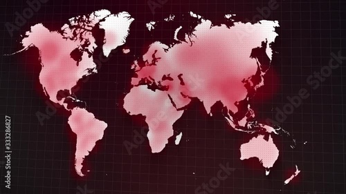 Virus COVID-19 spreading from East to West over the world