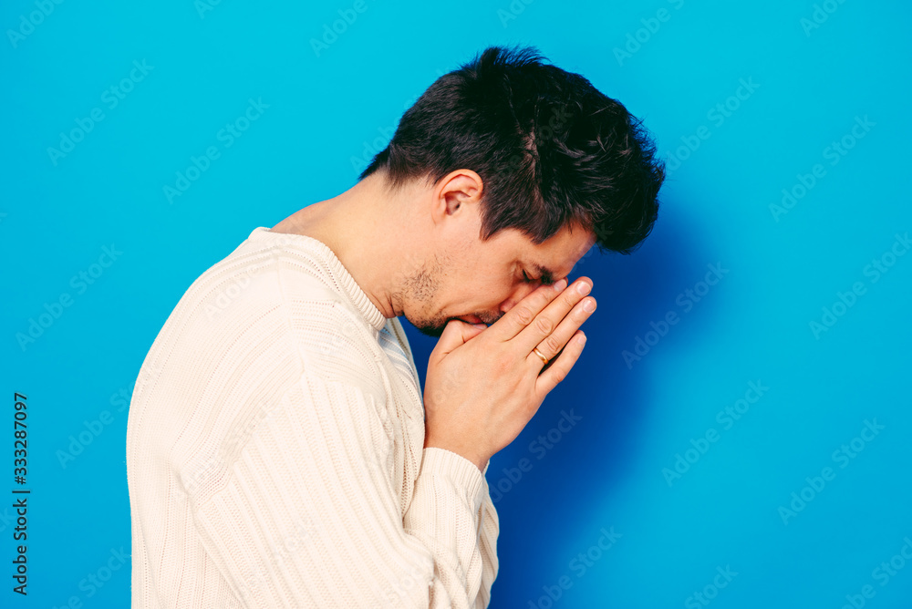Fototapeta premium Prayer. Man.