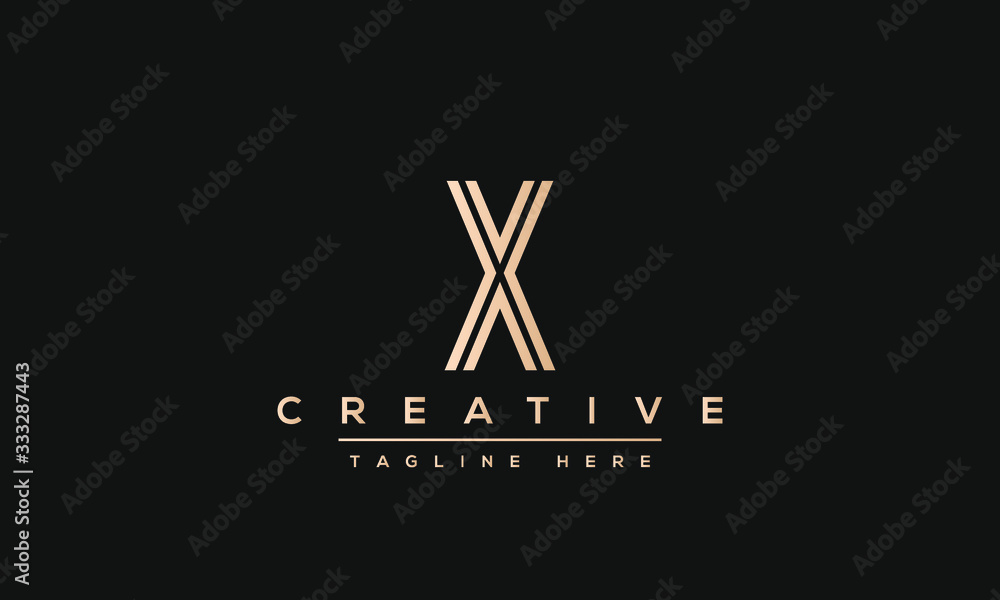 Fototapeta premium X letter logo Design Modern Monogram Icon. X XX initials based Template and Letters in vector.