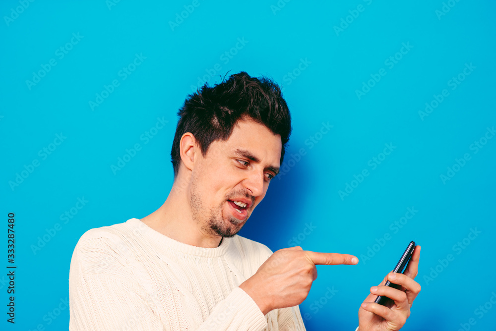 A man with a smartphone A man with a smartphone