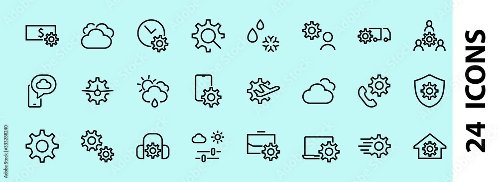 A simple set of settings and options related to Vector Line Icons. Contains icons such as set time, business, phone, and more. Editable Stroke.. 480x480 A simple set of settings and options related to Vector Line Icons. Contains icons such as set time, business, phone, and more. Editable Stroke.. 480x480