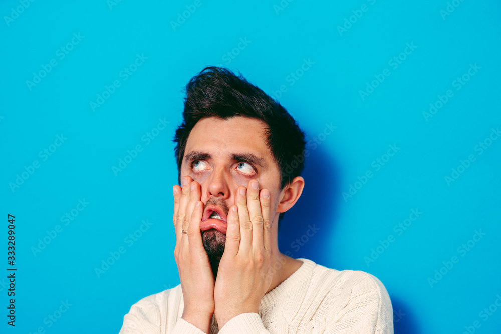 Exhausted sad man Exhausted sad man