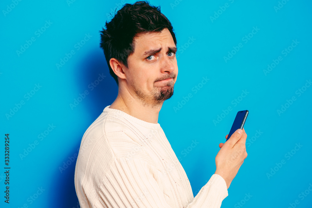 A man with a smartphone A man with a smartphone