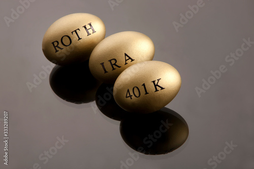 Gold nest eggs and coins concept for retirement, savings, and financial planning