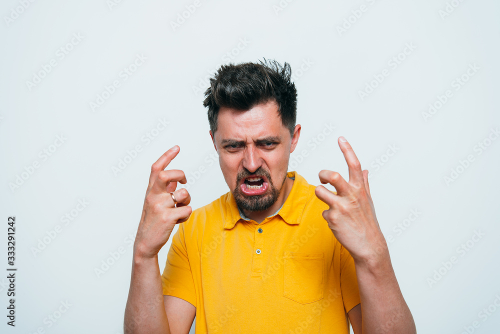 Fototapeta premium Angry man screaming