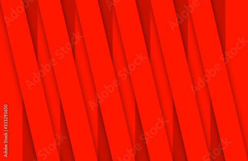 3d rendering. Abstract parallel red panel bars pattern wall background.