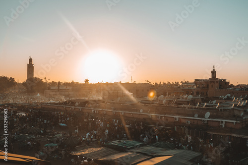 sunset over medina