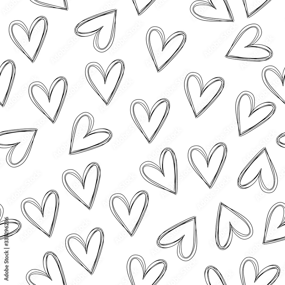 Vector seamless pattern with hearts. Vector illustration. Happy Valentine's Day. Vector seamless pattern with hearts. Vector illustration. Happy Valentine's Day.