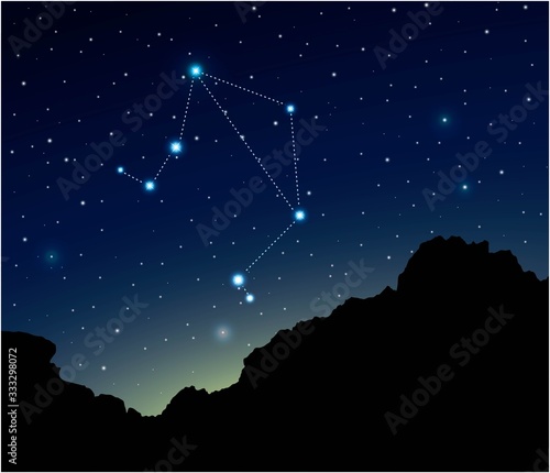 Constellation Libra in deep space