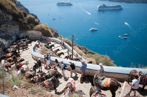 Stairs in Santorini, Grece