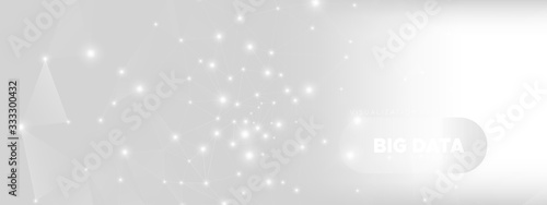 Gradient Technology Illustration. Big Data Cloud. 