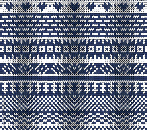 Knitted fair isle seamless ornament