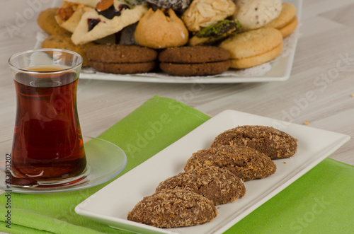 traditional turkish cookies stock photo