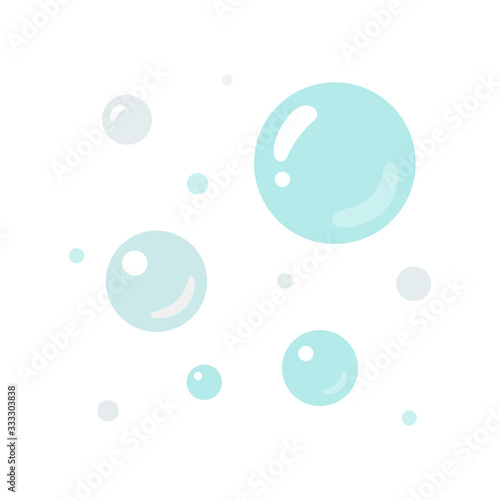Bubbles  isolated on white background photo