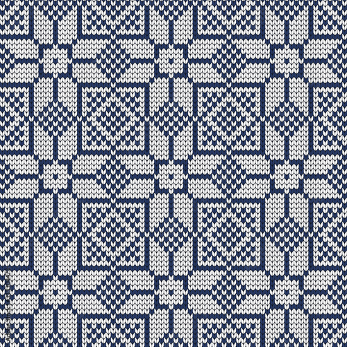 Winter knitted pattern Norwegian stars