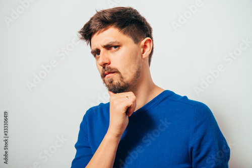 Photography man looking with contempt