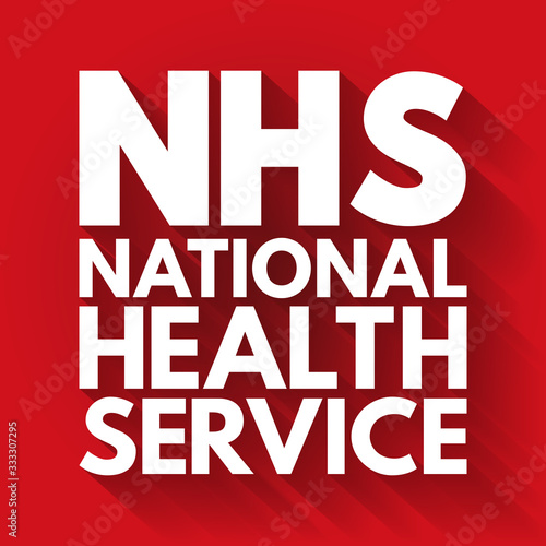 NHS - National Health Service acronym, medical concept background