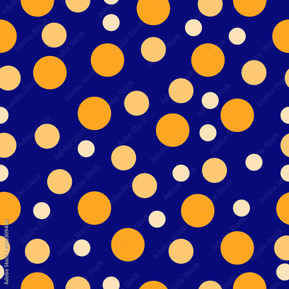 seamless vector pattern, balls blue and yellow