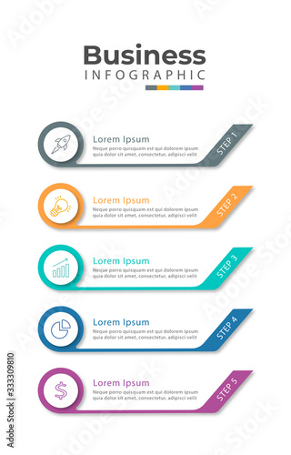 Timeline infographic modern 4 step
