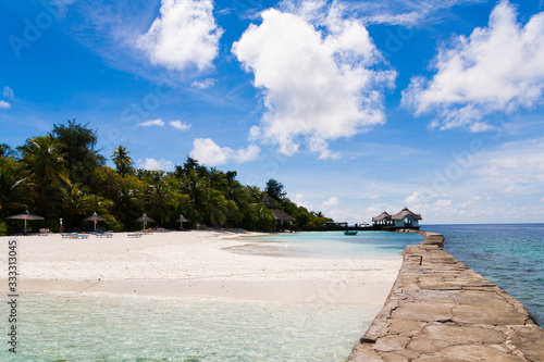 A view at the beach of Ellaidhoo island, Maldives