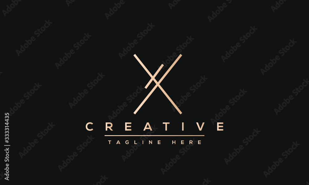 X letter logo Design Modern Monogram Icon. X XX initials based Template and Letters in vector.