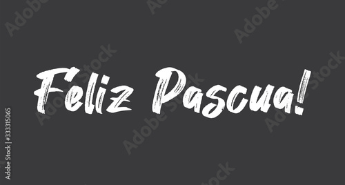 Happy easter lettering text in spanish language. Vector calligraphy.