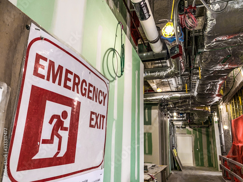 Foto Emergency Exit on construction site