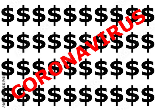 Coronavirus with a dollar background