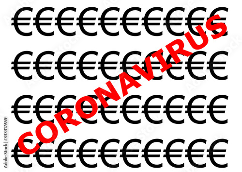 Coronavirus with a euro background