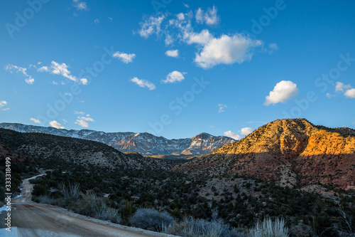 Dirt road into the Pine Valley Mountains of Southern Utah. photo