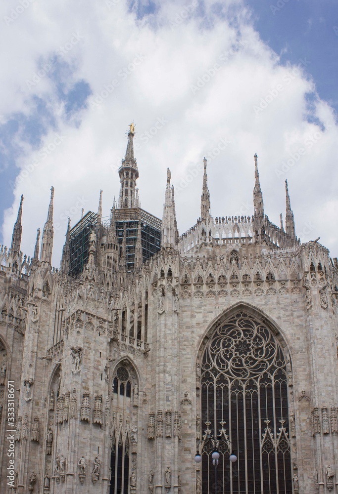 Facade of duomo Cathedral in Milan