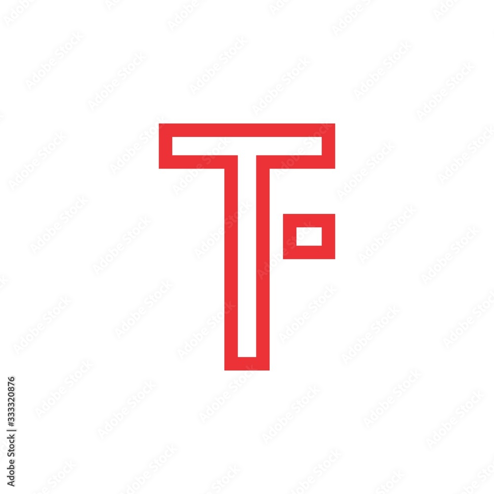 FT or TF letter logo design vector FT or TF letter logo design vector