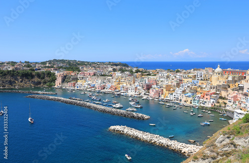 Fototapeta Naklejka Na Ścianę i Meble -  Panoramic View of Procida island Italy