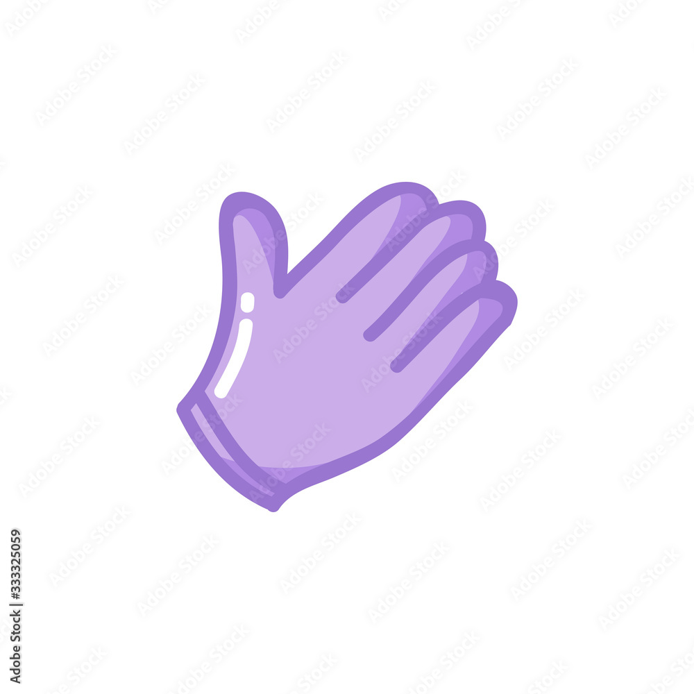 latex gloves doodle icon, vector illustration