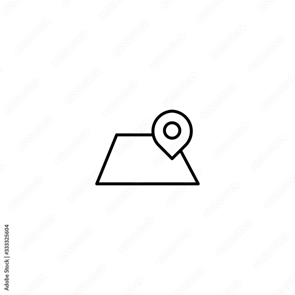 map vector line icon design map vector line icon design