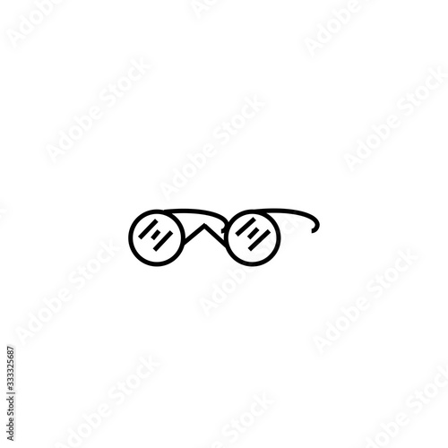  glasses icon simple line design vector